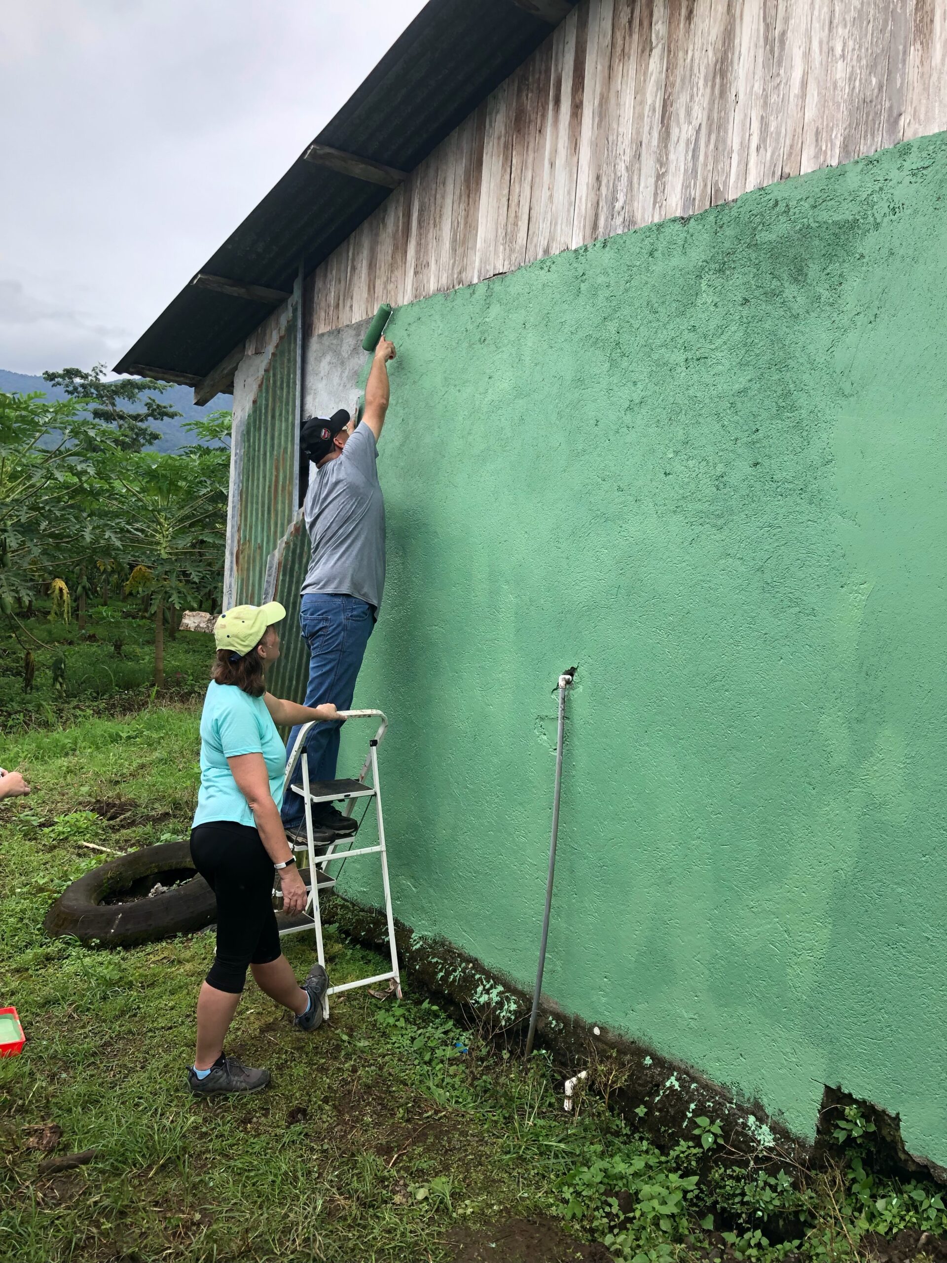 Cleaning elderly gentleman's house